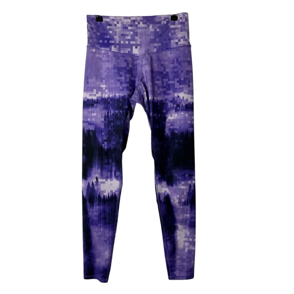 Champion C9 Purple Duodry Digital Forest Athletic Leggings M